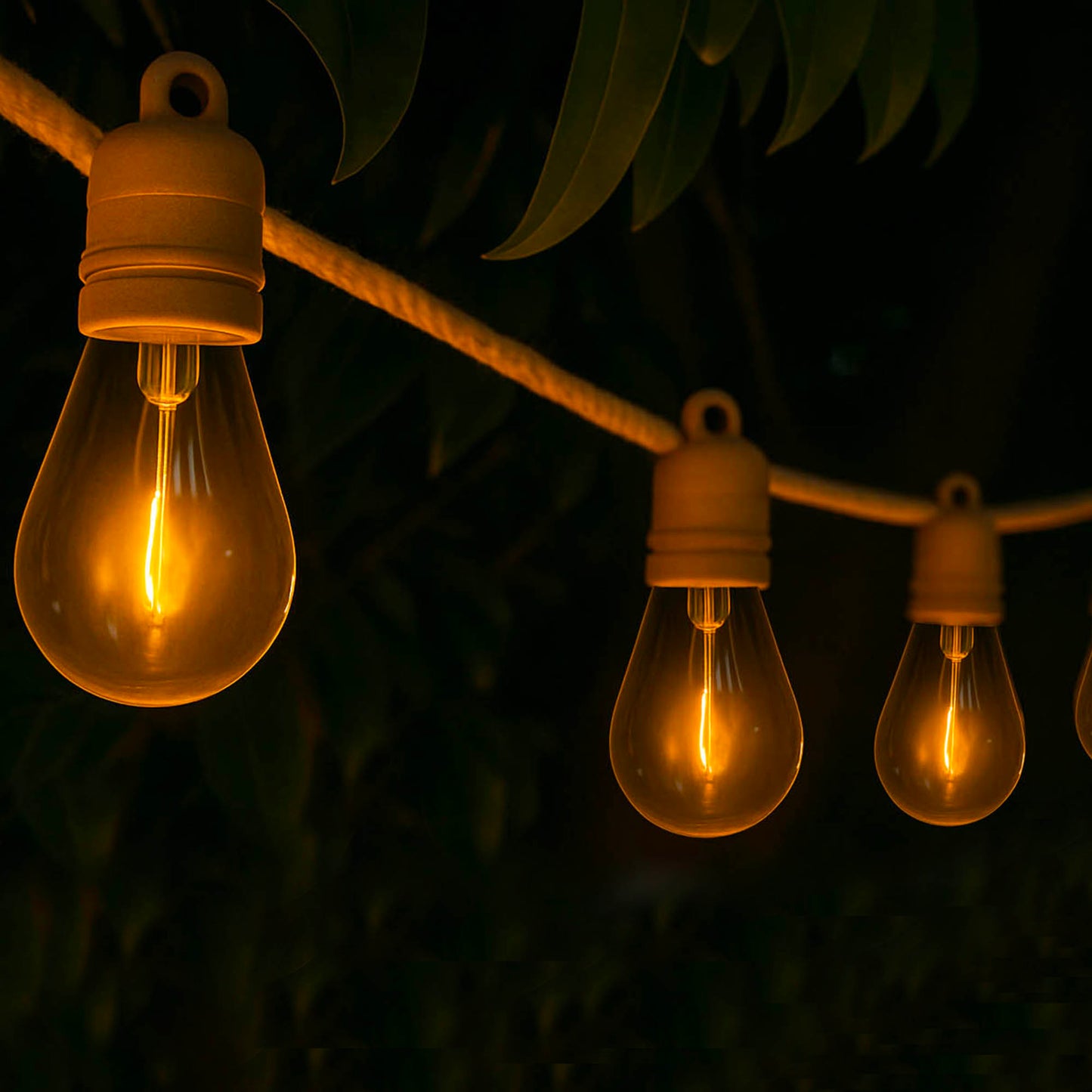 Solar-Lichterkette 10 warmweiße transparente LED-Leuchtmittel FANTASY CORD SOLAR 7,50m