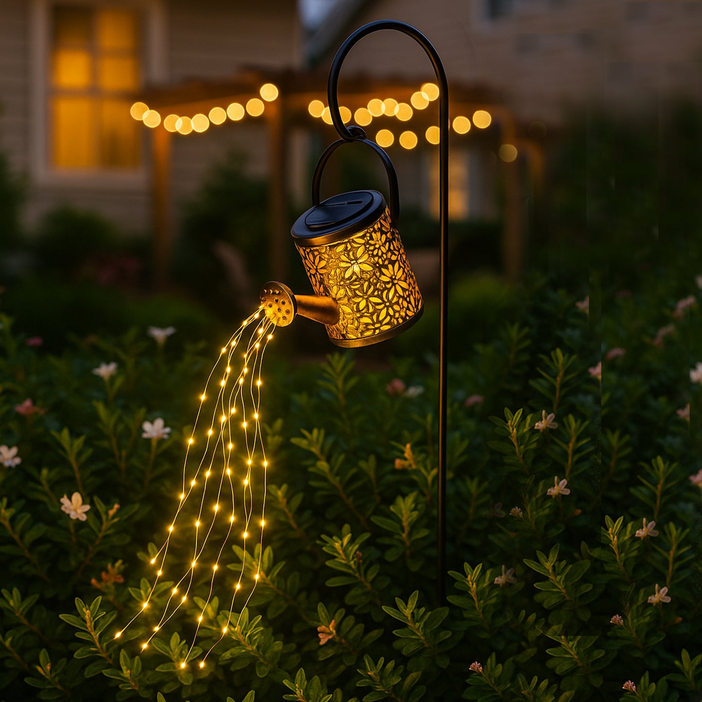 Dekorative LED-Solarleuchte in Form einer Gießkanne zum Pflanzen von ARROSY H78cm