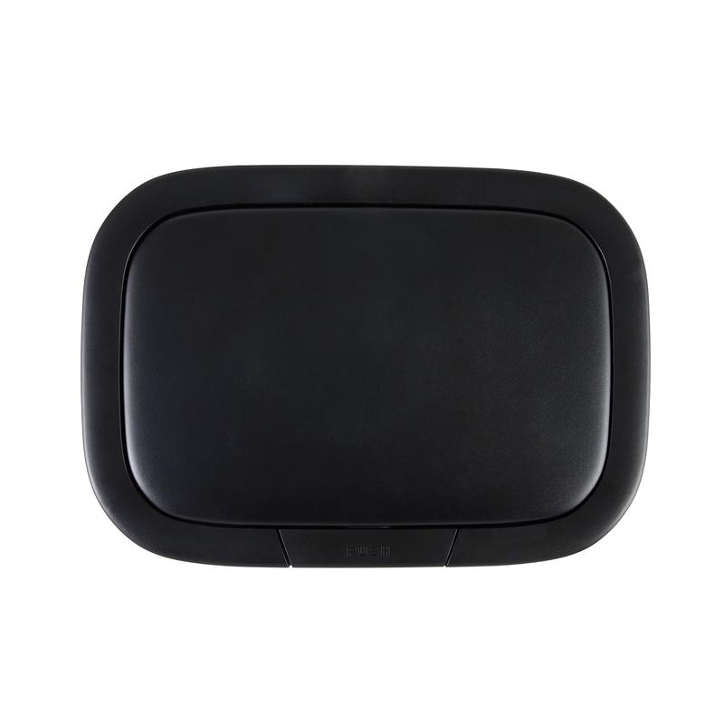 Couvercle Poubelle de cuisine push 60L PORTLAND en acier Inox Ouverture par simple pression