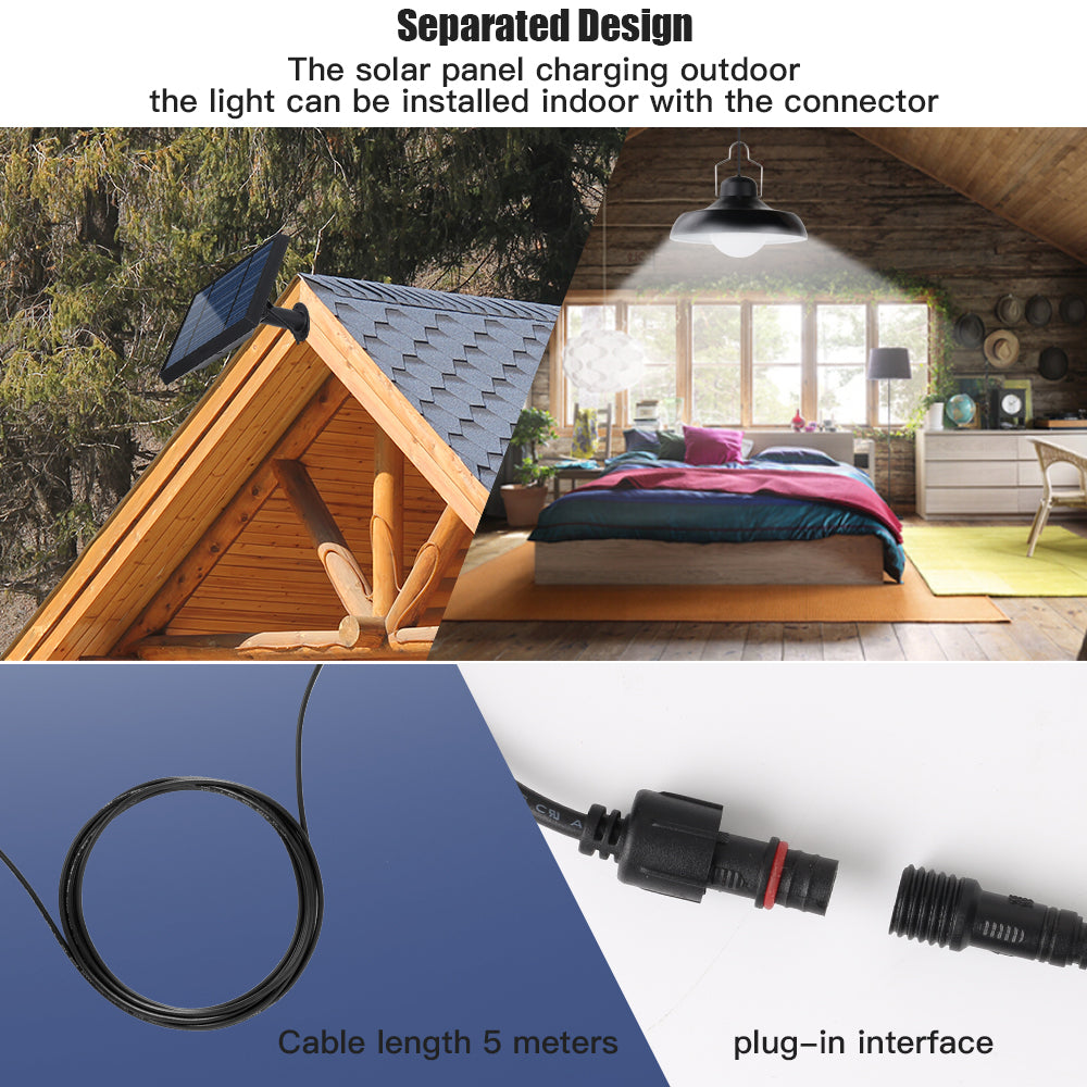 Doppel-Solar-Pendelleuchten Lampenschirm Metall schwarz kaltweiß LED 2x WAREN D18cm