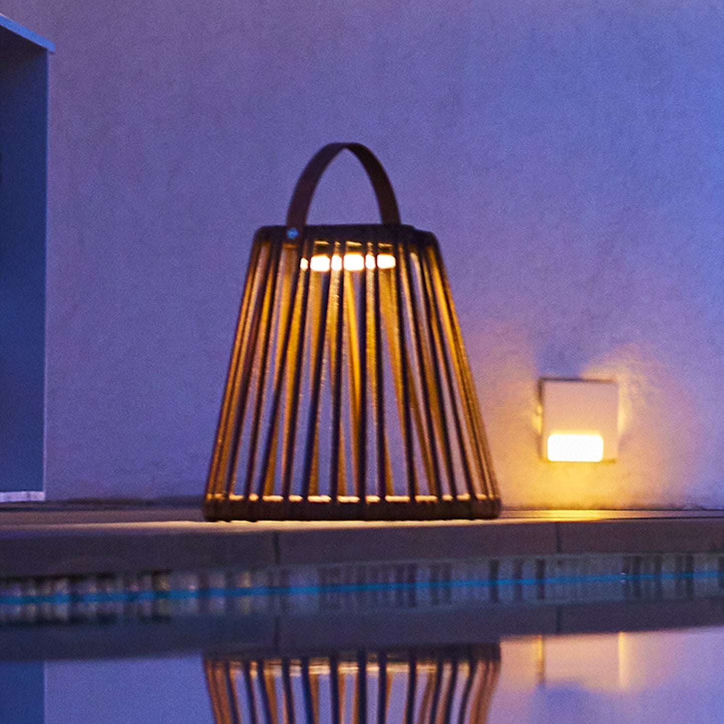 Dekorative Solarlaterne aus warmweißem LED-Polyethylen SHADY H43cm