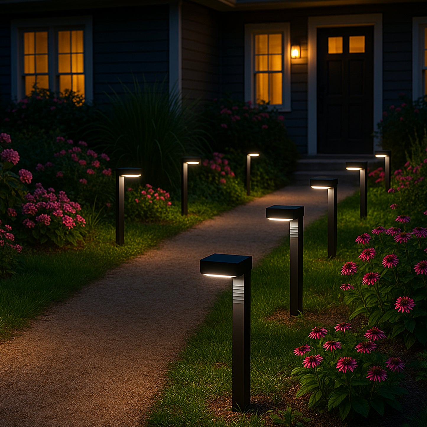 Set mit 2 kaltweißen LED-Solarleuchten zum Bepflanzen von 2x OSTRY H41cm