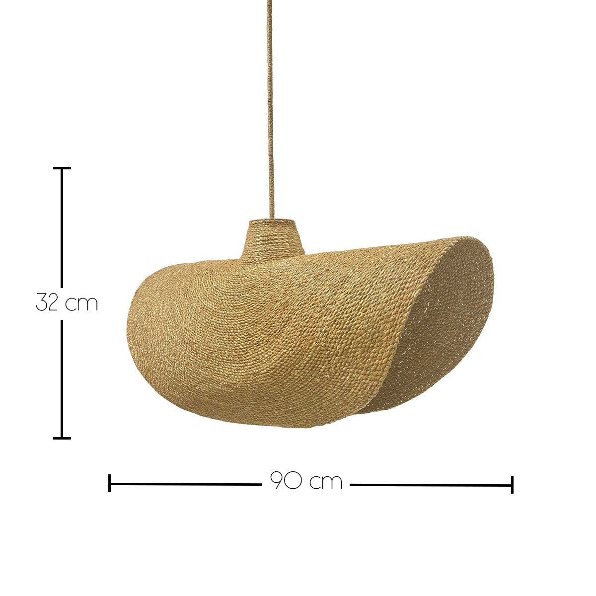 Suspension KLEIA NOMAD en herbe marine style bohème avec ampoule LED blanc/RGB nomade