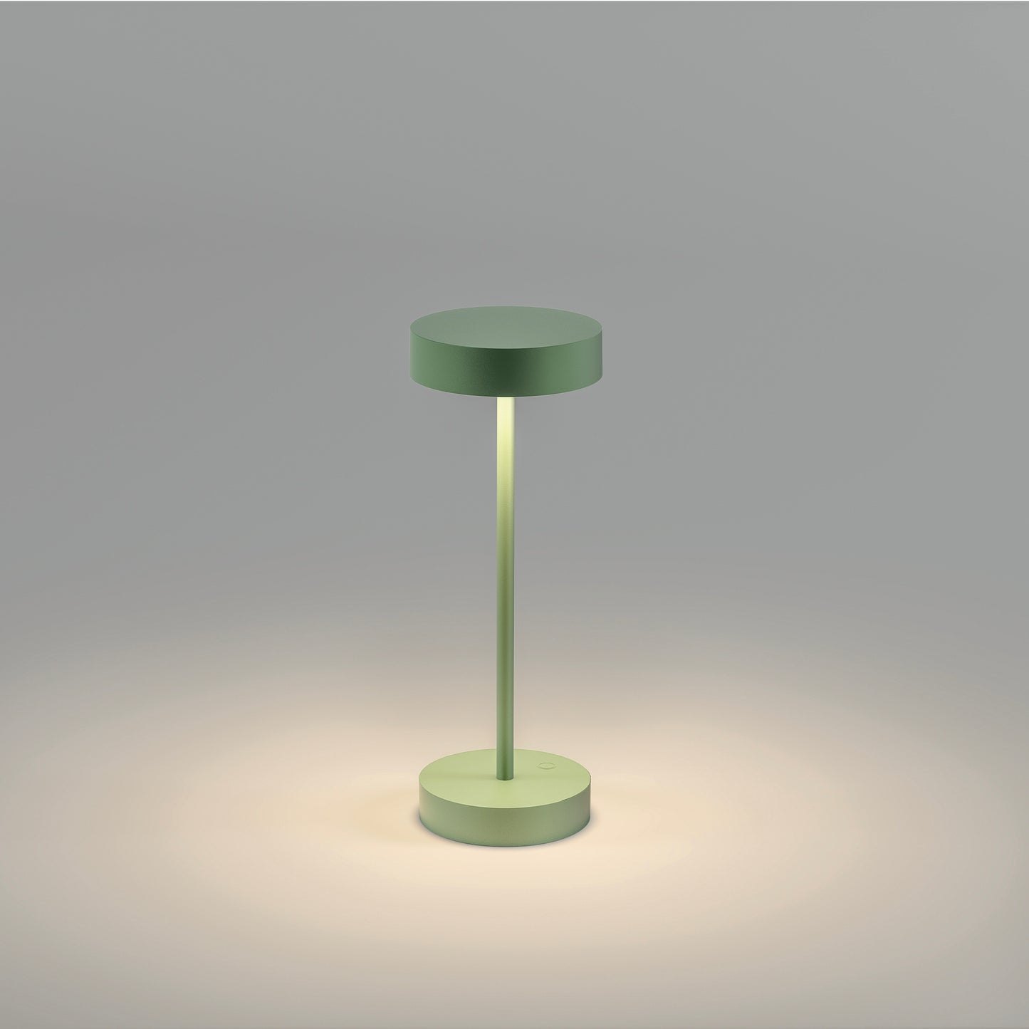 Lampe de table sans fil dimmable en aluminium couleur sauge LED SANDY MINI SAGE H25 cm