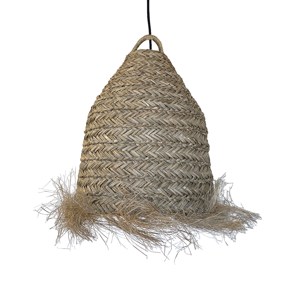 Netzbetriebene Pendelleuchte für den Außenbereich ANAFI OUTDOOR CABLE in natürlichem Seegras im Bohemian-Stil 5m Kabellänge