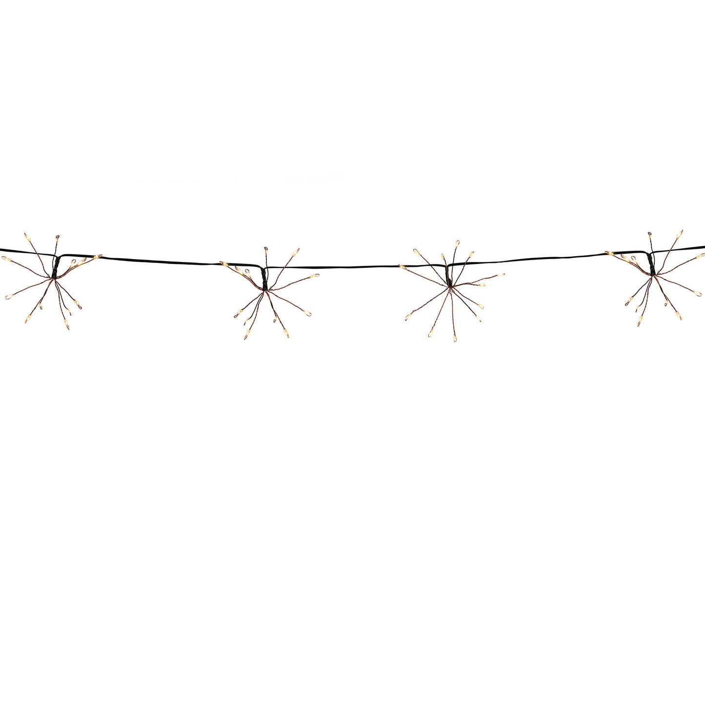 FEUERWERKS-LICHTKETTE 4,2 m warmweiße, festliche, funkelnde Micro-LED-Solarlichterkette