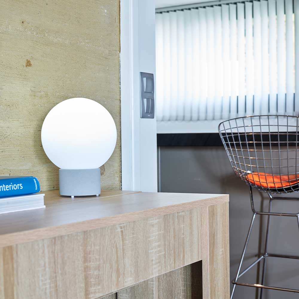 Touch Tischleuchte grauer Betonfuß warmweiße LED/dimmbar TERRA CONCRETE H25cm