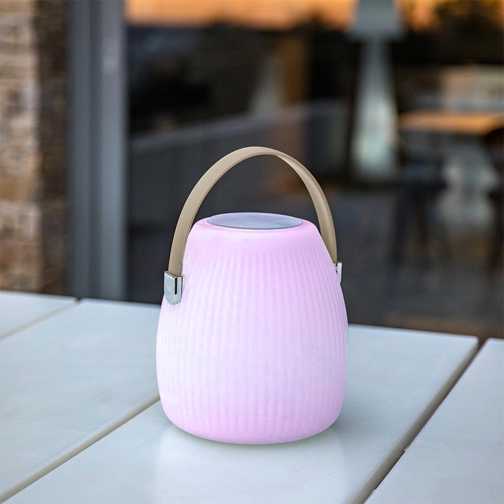 Mini Musik tragbar Bluetooth kabellos LED weiß/mehrfarbig dimmbar MINI MAY PLAY H23cm mit Fernbedienung