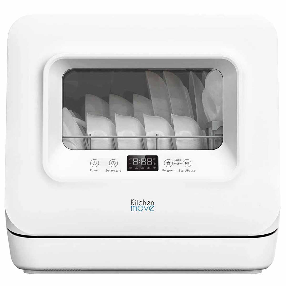 Mini Silent Compact Geschirrspüler 3 Maßgedecke WASH CLEAN mit Wassertank und LED-Bildschirm