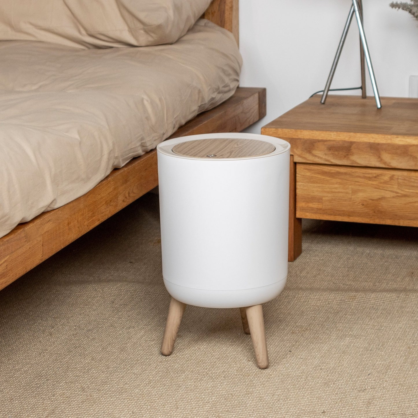 MALMO touch 7L Badezimmer-Bodenabfalleimer Holzfarbe