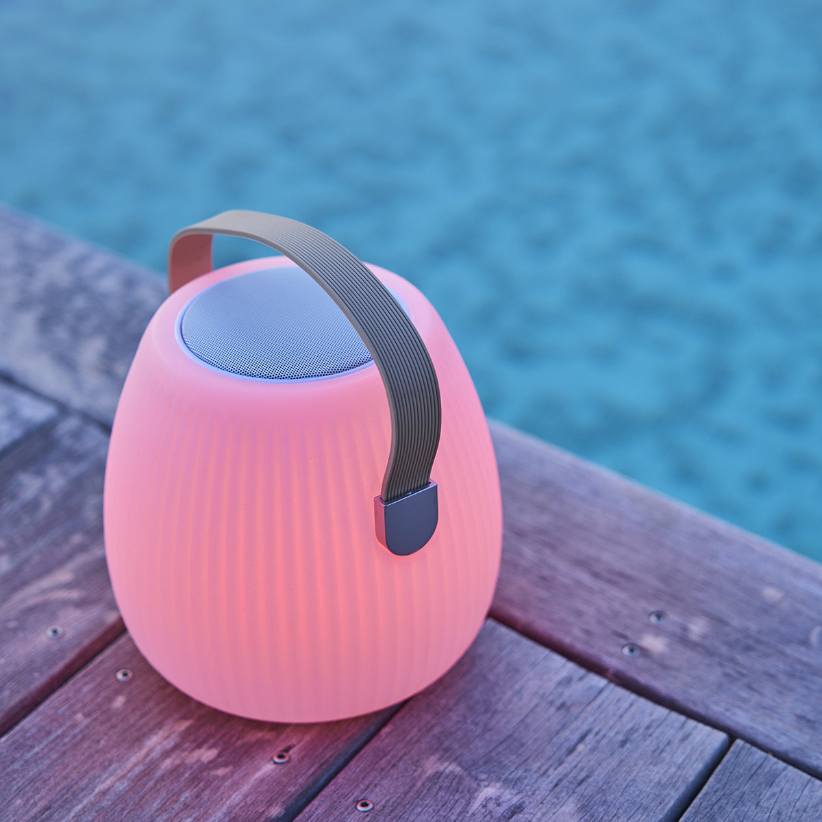 Mini Musik tragbar Bluetooth kabellos LED weiß/mehrfarbig dimmbar MINI MAY PLAY H23cm mit Fernbedienung