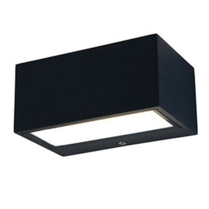 Applique murale d'extérieur sur secteur bidirectionnelle GEMINI GREY aluminium gris LED blanc H6,5cm