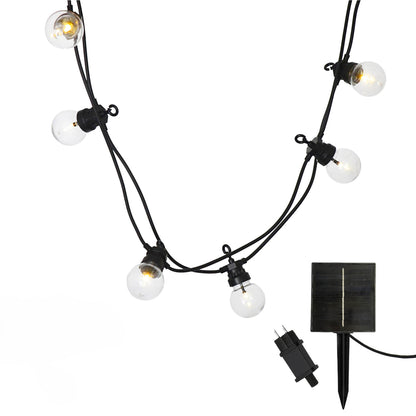 Lichtgirlande mit 20 transparenten warmweißen LED-Lampen PARTY CLEAR 20 L8,70m