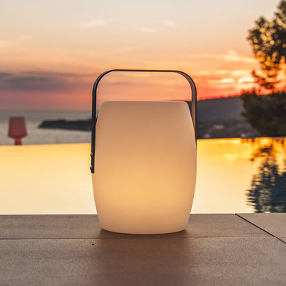 Kabellose Laterne Aluminiumgriff warmweiß/weiß LED dimmbar LUCY ROCK H31cm