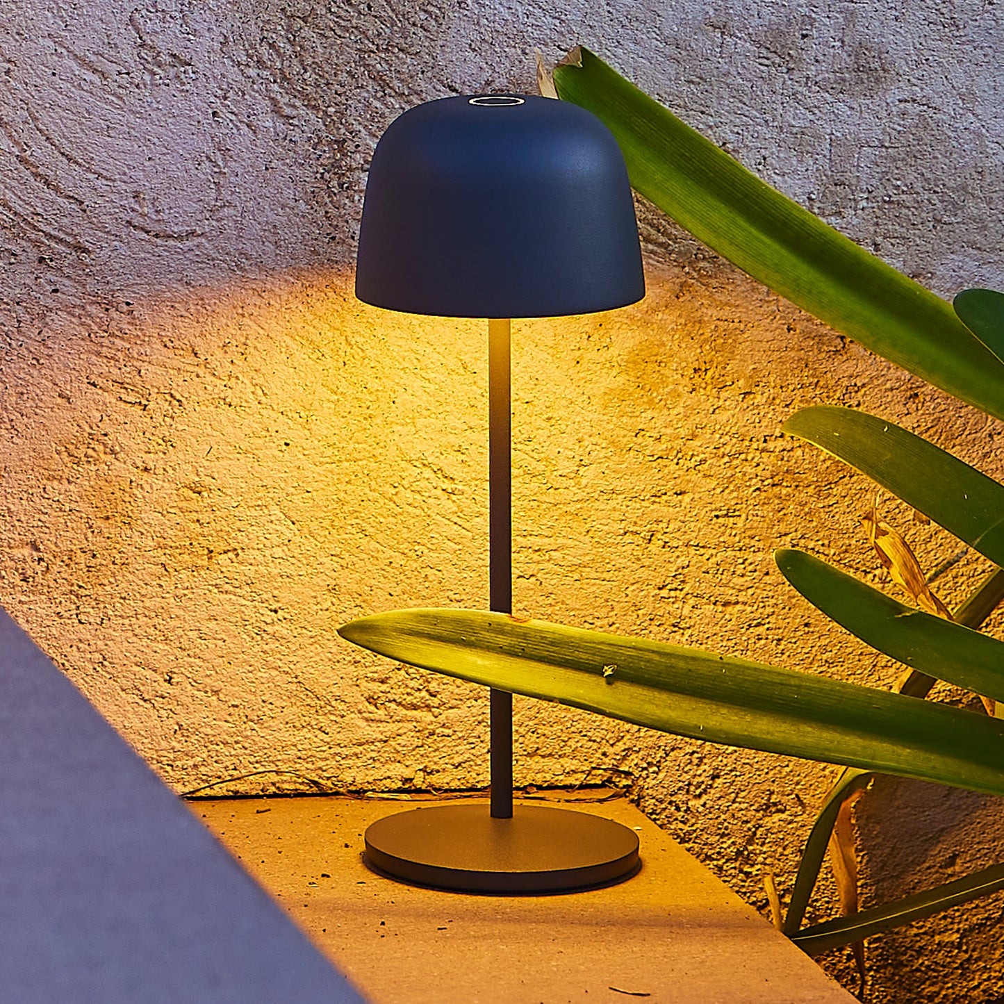 Lampe de table touch sans fil en aluminium gris anthracite LED SOPHIA ROCK blanc dimmable H28cm