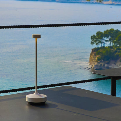 Kabellose warmweiße LED-Tischlampe ABBY BLACK H30cm