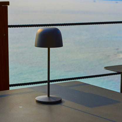 Lampe de table touch sans fil en acier gris anthracite LED SOPHIA ROCK blanc dimmable H28cm