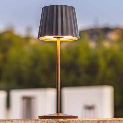 Kabellose warmweiße LED-Tischlampe ABBY BLACK H30cm