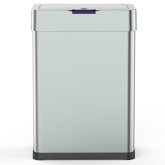 Design-Automatik-Kücheneimer 60L DAYTONA aus Edelstahl mit Umreifung