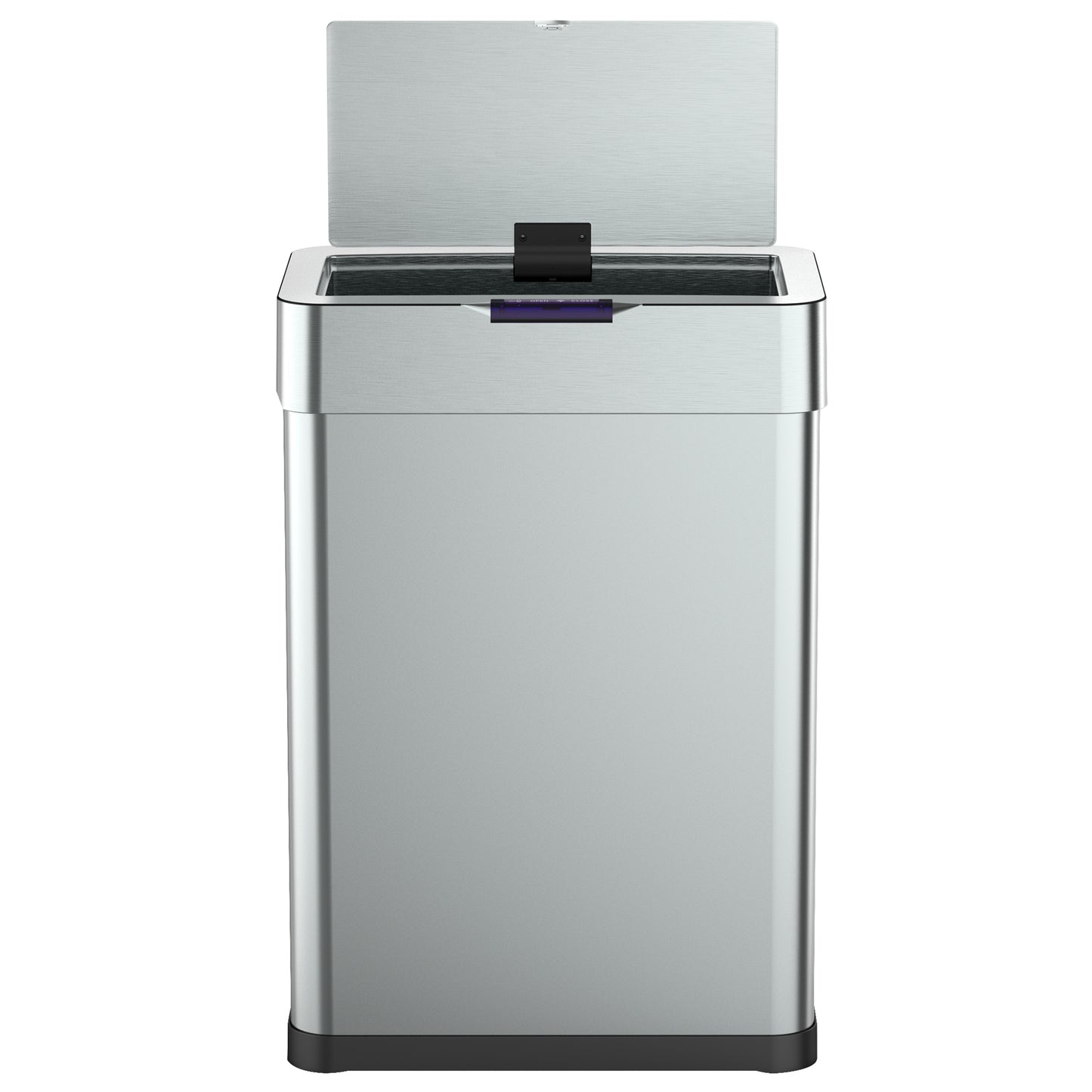 Design-Automatik-Kücheneimer 60L DAYTONA aus Edelstahl mit Umreifung