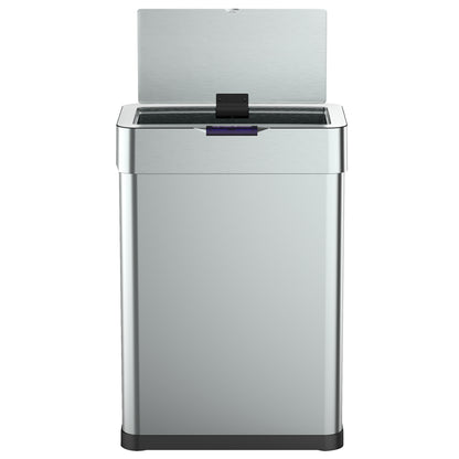 Design-Automatik-Kücheneimer 60L DAYTONA aus Edelstahl mit Umreifung