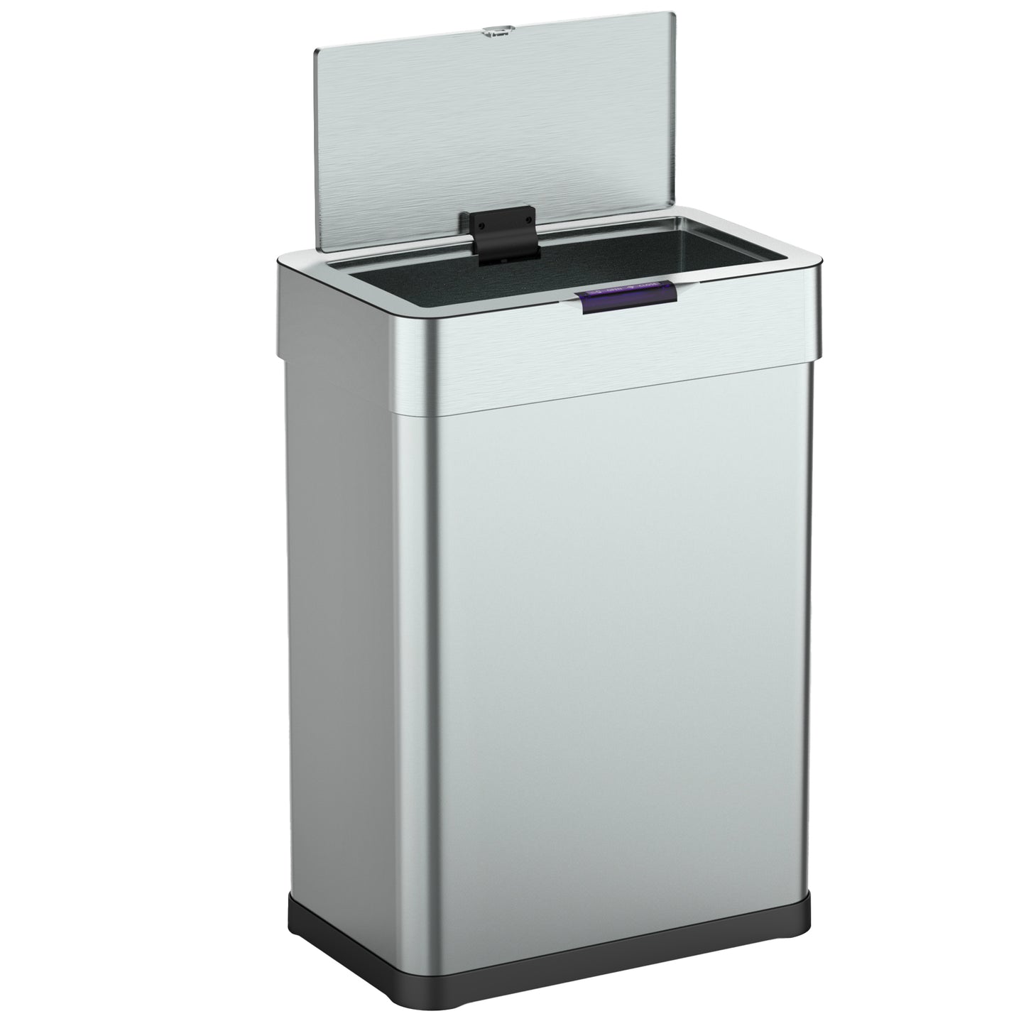 Design-Automatik-Kücheneimer 60L DAYTONA aus Edelstahl mit Umreifung