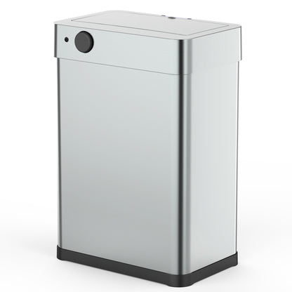 Design-Automatik-Kücheneimer 60L DAYTONA aus Edelstahl mit Umreifung
