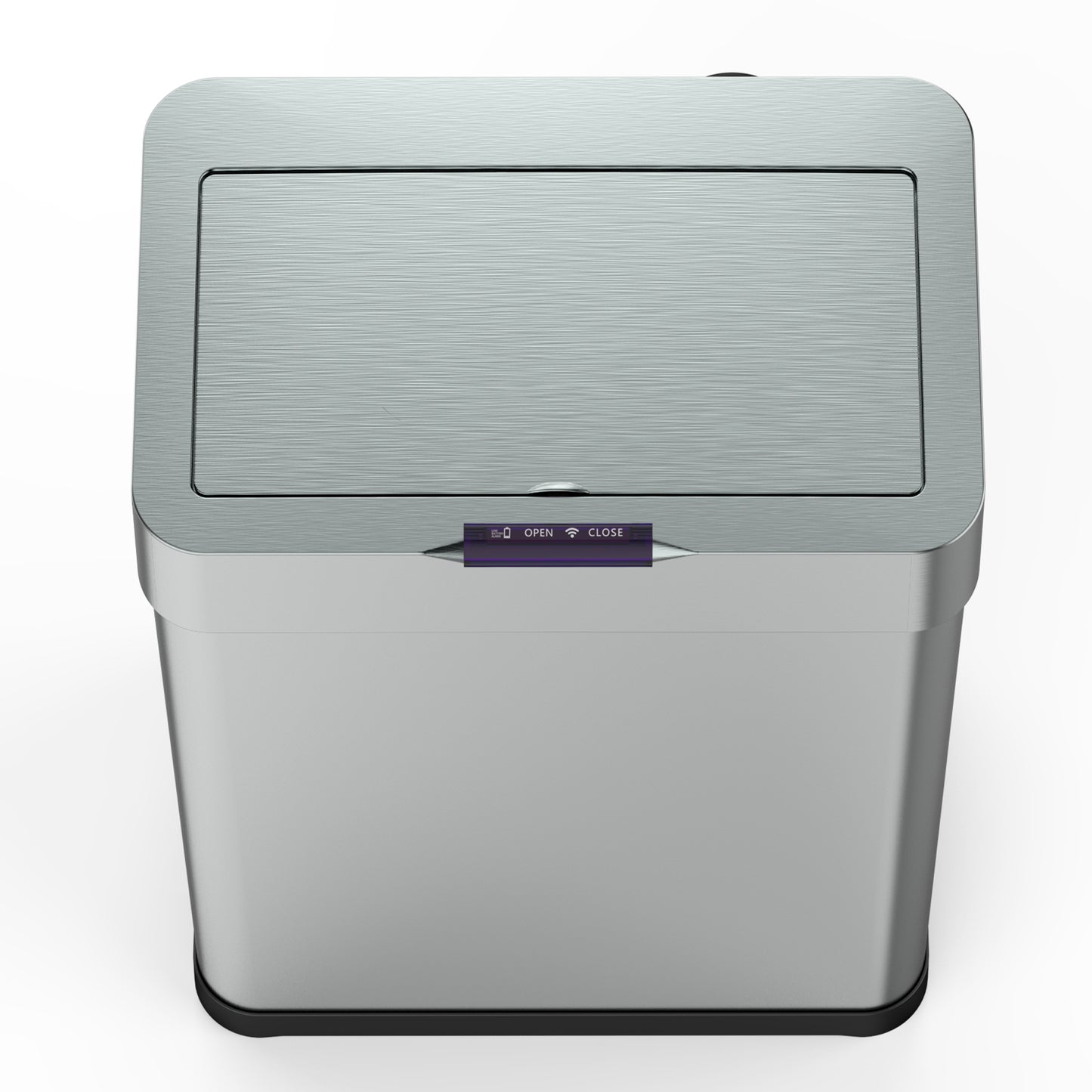 Design-Automatik-Kücheneimer 60L DAYTONA aus Edelstahl mit Umreifung