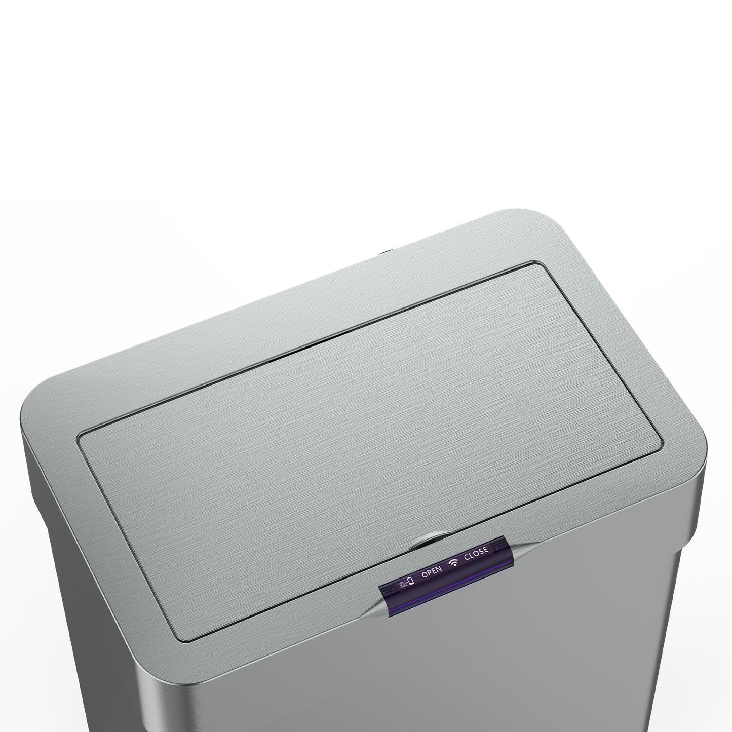 Design-Automatik-Kücheneimer 60L DAYTONA aus Edelstahl mit Umreifung