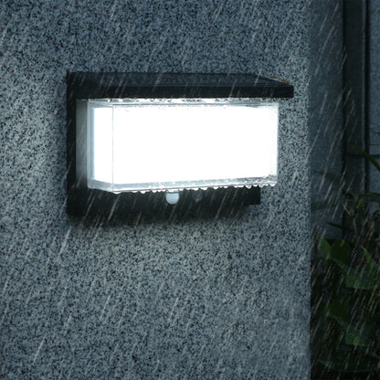 Applique murale solaire avec détecteur de mouvement ZEANY LED blanc froid H15cm