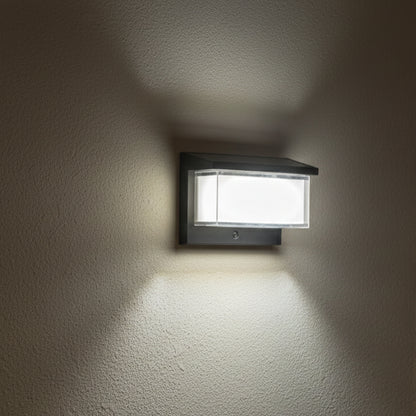 Applique murale solaire avec détecteur de mouvement ZEANY LED blanc froid H15cm