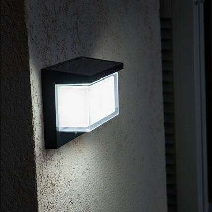 Applique murale solaire avec détecteur de mouvement ZEANY LED blanc froid H15cm