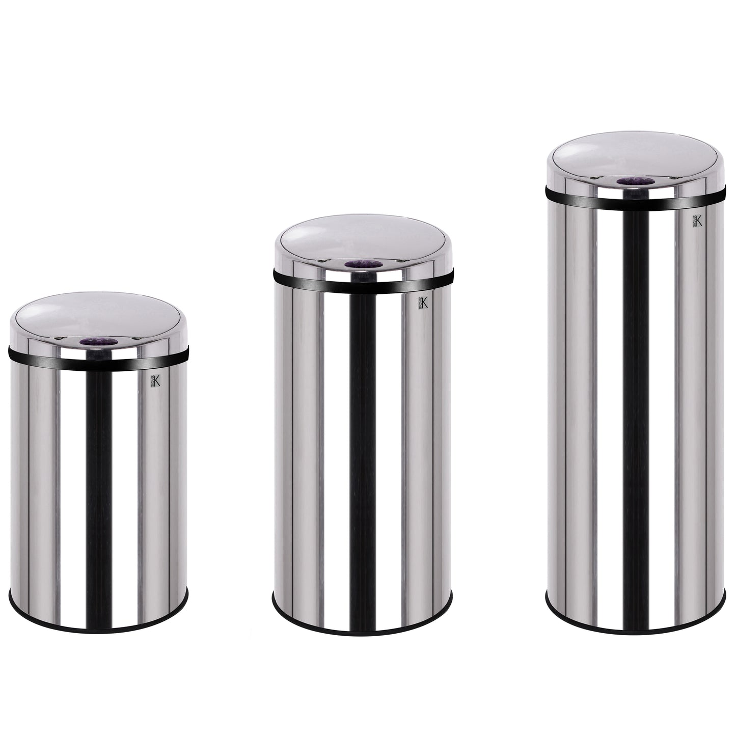 Poubelle de cuisine automatique 30L ARTIC en acier Inox H56cm avec cerclage