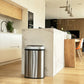 Automatischer Kücheneimer 58L MAJESTIC SILVER mit großem Fassungsvermögen aus gebürstetem EDELSTAHL mit Umreifung