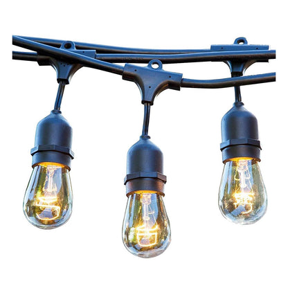 Außenleuchtengirlande 10 Vintage Filamentbirnen E27 warmweiß LED Fassung MAFY LIGHT 6m