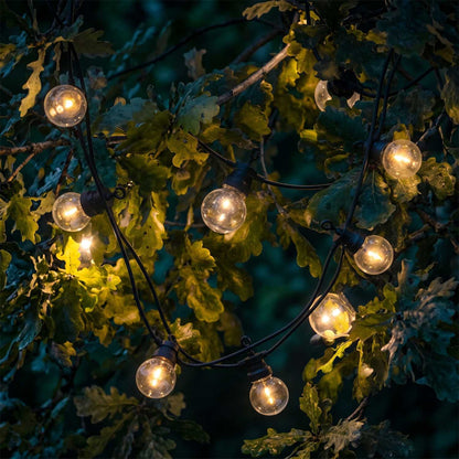 Lichtgirlande mit 20 transparenten warmweißen LED-Lampen PARTY CLEAR 20 L8,70m