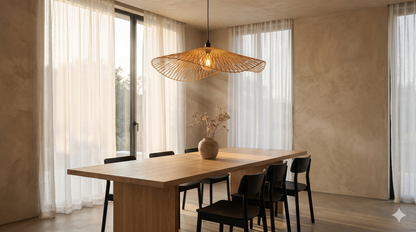 Abat jour naturel LAIA en bambou style bohème D55cm pour monture électrique E27