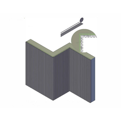 Gartenzaun-Bausatz mit Verdunkelungs-Verbundholz- und Aluminiumpaneelen - Verlängerung 1,85 x 1,87 m