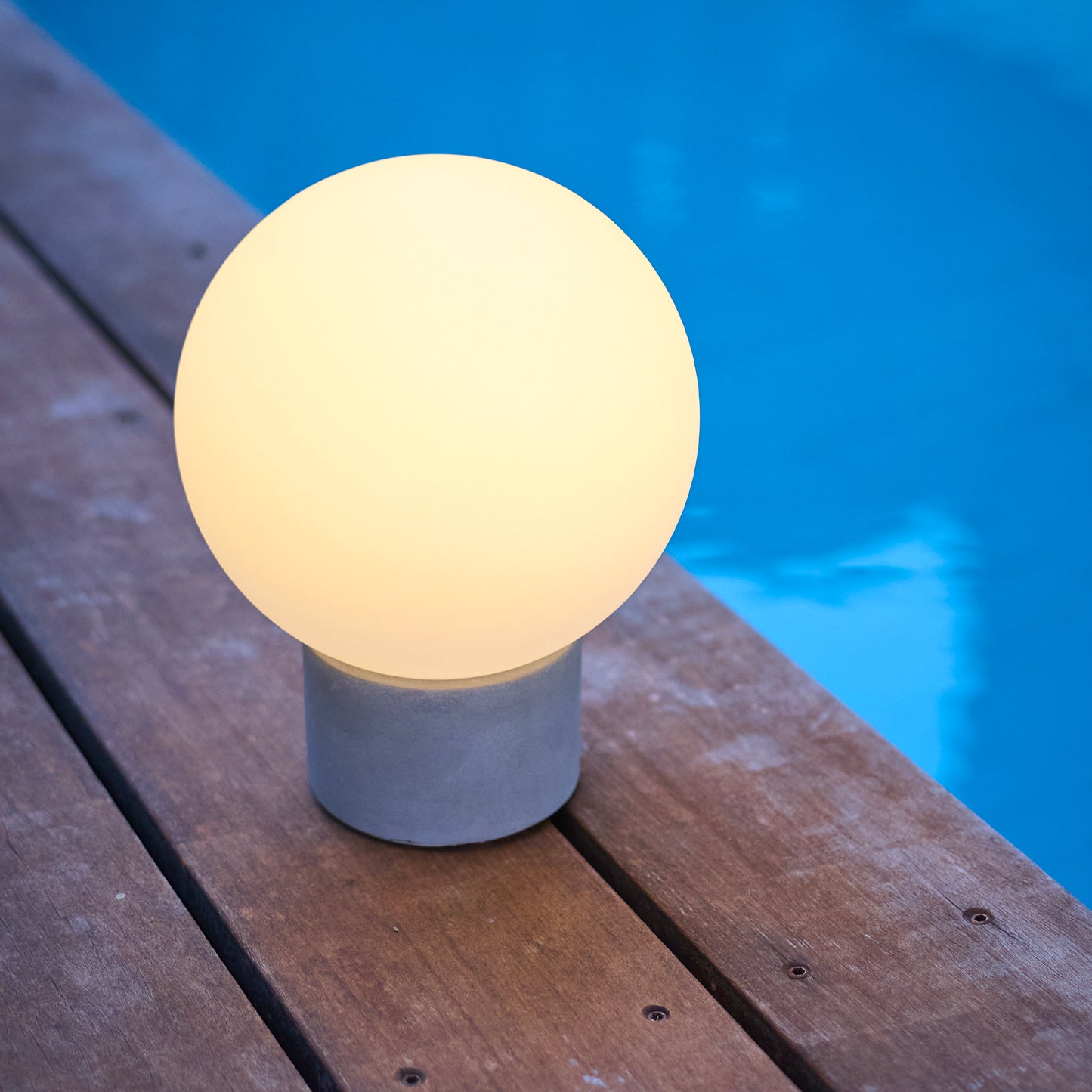 Touch Tischleuchte grauer Betonfuß warmweiße LED/dimmbar TERRA CONCRETE H25cm