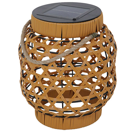 Dekorative Solarlaterne aus warmweißem LED-Polyethylen CAPRI SMALL H32cm