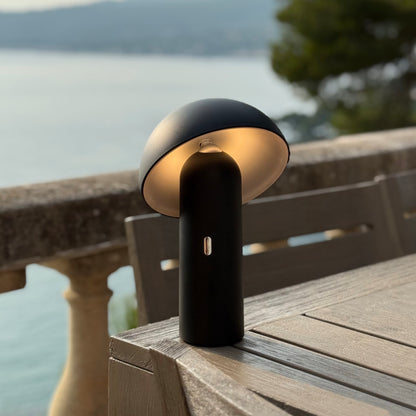 Kabellose Tischlampe verstellbarer Kopf warmweiße LED TOD BLACK H28cm