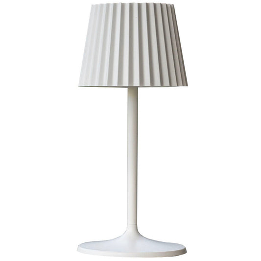 Kabellose warmweiße LED-Tischlampe ABBY WHITE H30cm