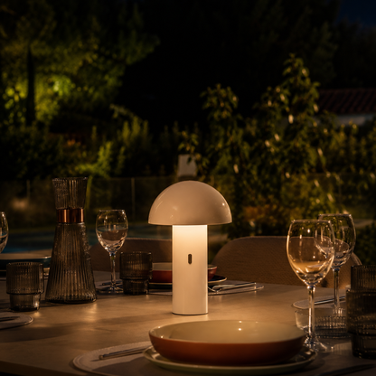 Kabellose Tischlampe verstellbarer Kopf warmweiße LED TOD WHITE H28cm