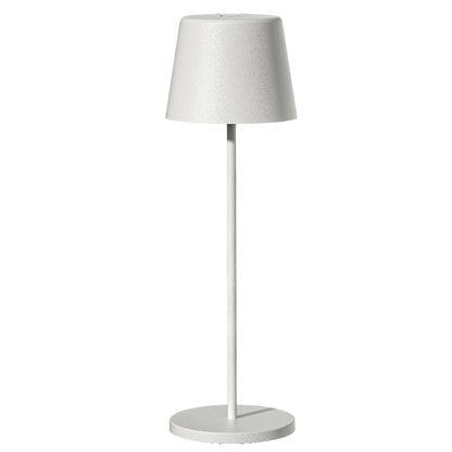 Tischleuchte touch wireless aluminium weiß dimmbar weiße LED KELLY WHITE H39cm