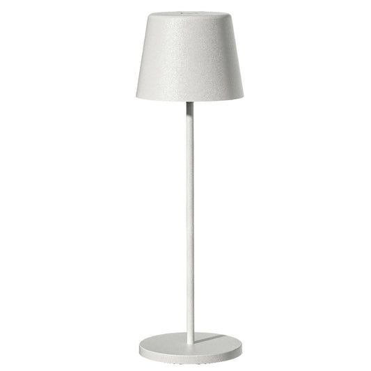 Tischleuchte touch wireless aluminium weiß dimmbar weiße LED KELLY WHITE H39cm