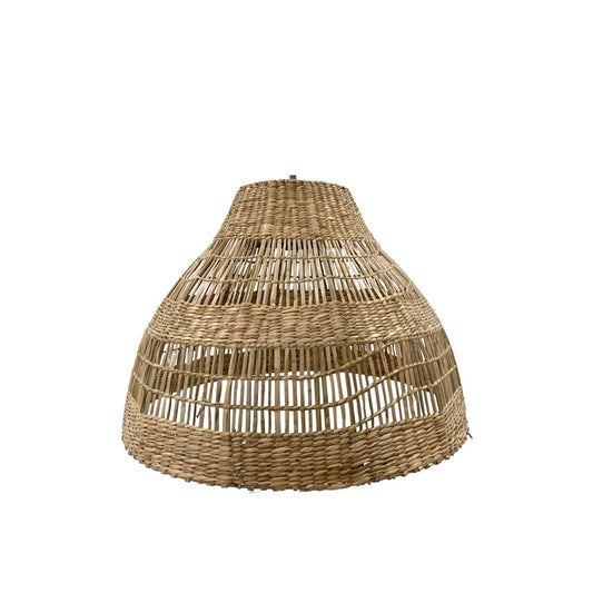 Abat jour naturel MERIDA en herbe marine style bohème H34cm pour monture électrique E27