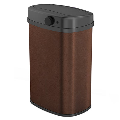 Poubelle de cuisine automatique 58L MAJESTIC CORTEN Marron grande capacité en INOX avec cerclage