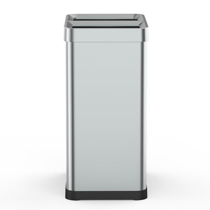 Poubelle de tri 2 x 30L en acier inoxydable TALLIN Open Top sans couvercle, design moderne pour bureau, cuisine, hôtel ou restaurant