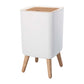 Poubelle sur pied de salle de bain touch 10L MALMO SQUARE Couleur bois