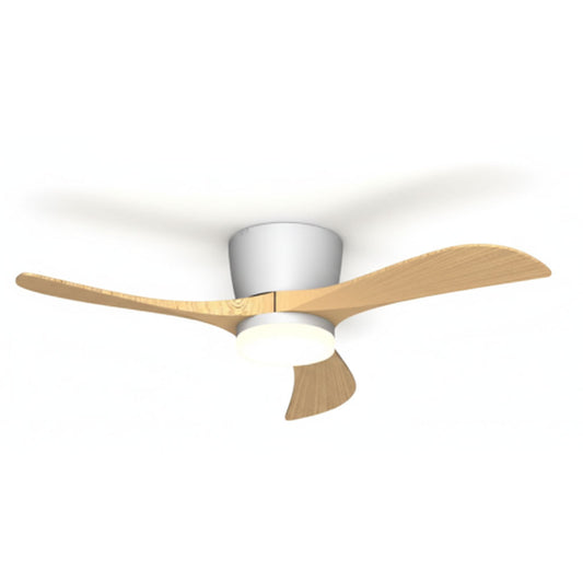 Grand Ventilateur de Plafond ALIYA 132cm avec Éclairage LED 30W Intégré Ventilateur Silencieux pour Grand Salon Séjour et Loft Moteur DC 30W Basse Consommation Réversible Mode Été Hiver avec Télécommande Plafonnier XL 2100 Lumens Blanc et Effet Bois